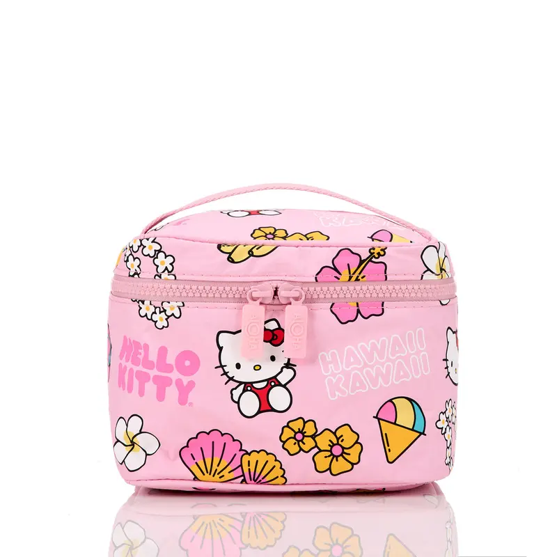 Aloha Collection Hawaii Kawaii Travel Kit – Cabin-Friendly Organizer In Black & Pink 1