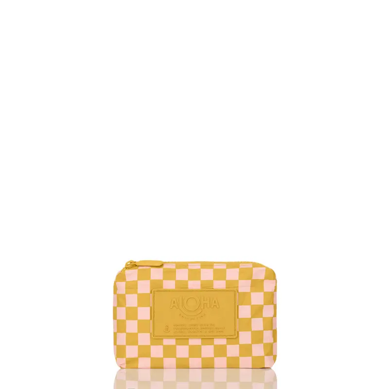 Aloha Collection Petite Check Mini Pouch – Hey Girl & Hot Mustard 1
