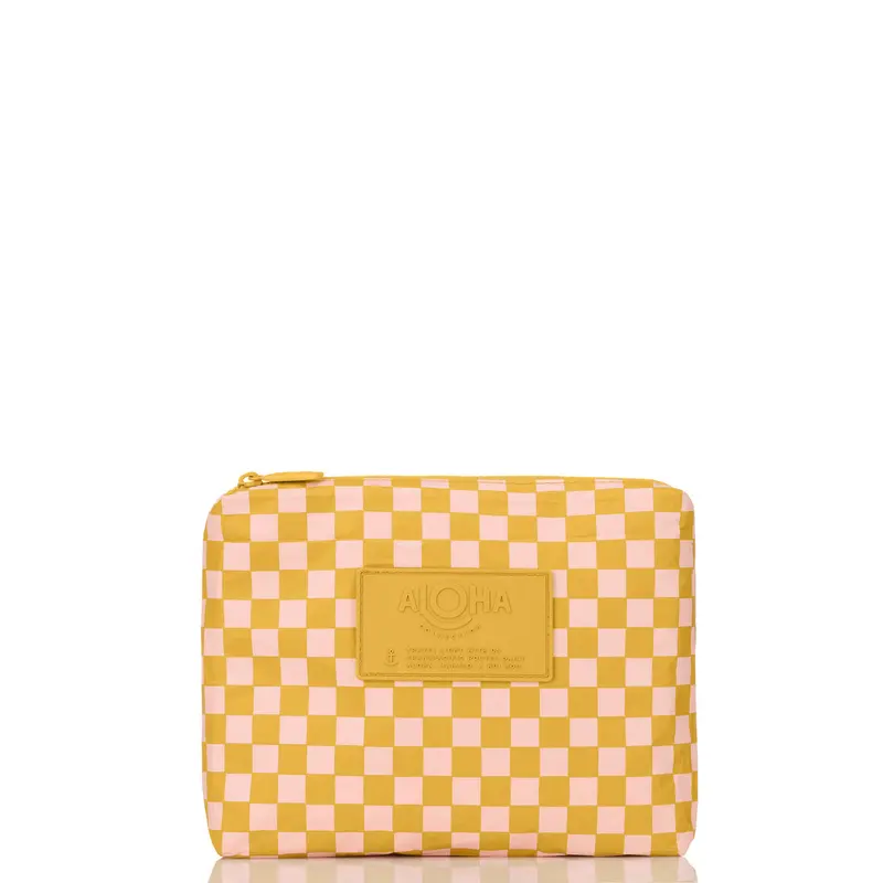 Aloha Collection Petite Check Mini Pouch – Hey Girl & Hot Mustard 1