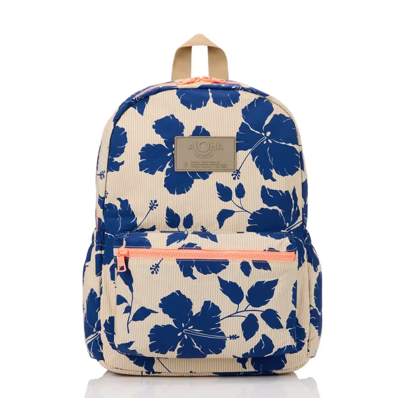 Aloha Collection Salina Tiny Stripe Backpack – Navy Blue 1