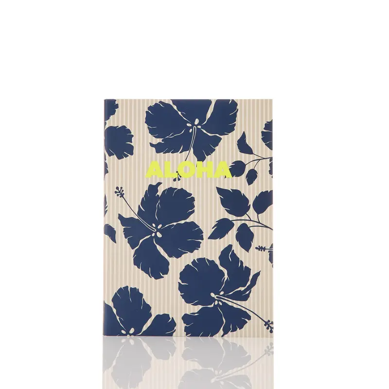 Aloha Collection Salina Tiny Stripe Notebook – Navy Blue 1