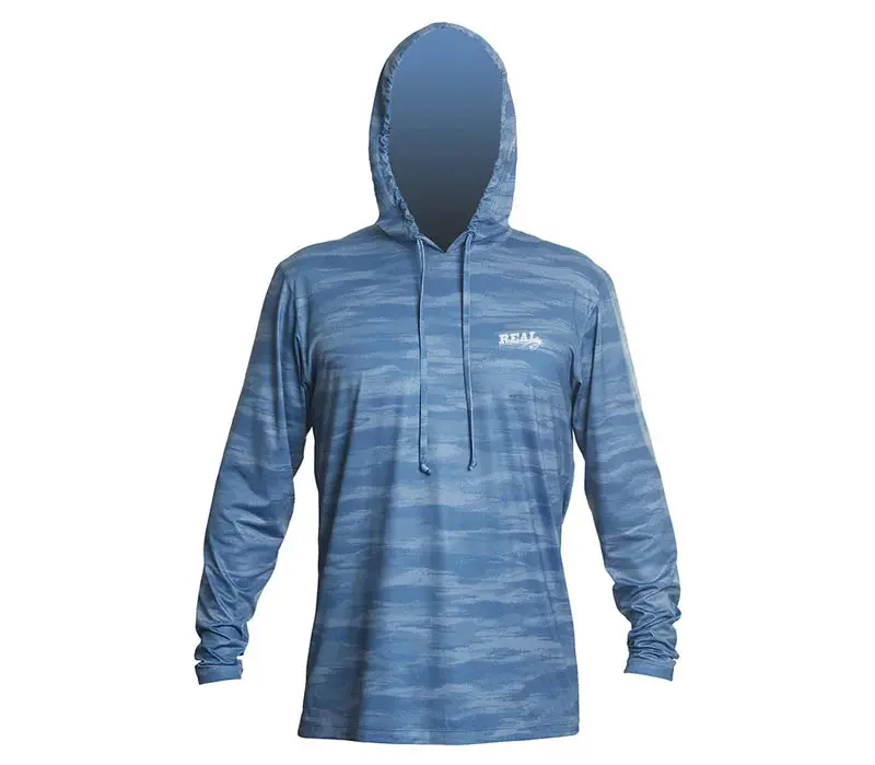 Anetik Azul Camo Low Pro Tech Hooded Sun Protection Shirt 1