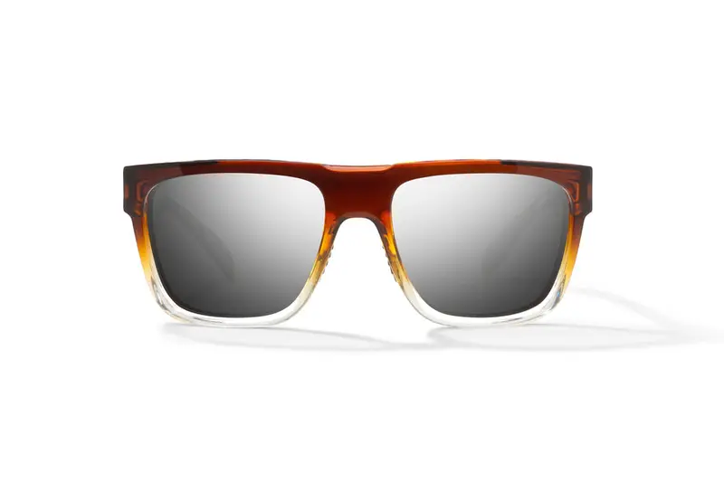 Bajio Caballo Sunglasses – Whiskey Fade Gloss Frame & Silver Mirror Polycarbonate 1
