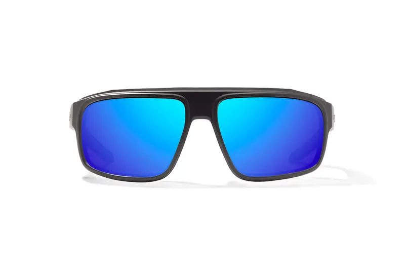 Bajio Greenland Black Matte Sunglasses With Blue Mirror Lenses 1