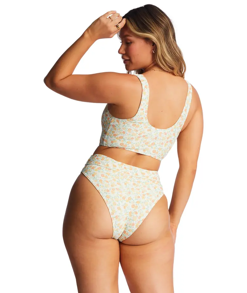 Billabong Ain'T She Sweet Tanlines High-Waisted Bikini Bottom – Salt Crystal 1