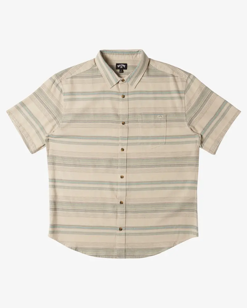 Billabong All-Day Stripe Short-Sleeve Shirt For Youth – Cream Base 1