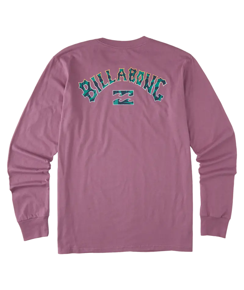 Billabong Arch Fill Graphic Long-Sleeve Tee In Bright Purple 1