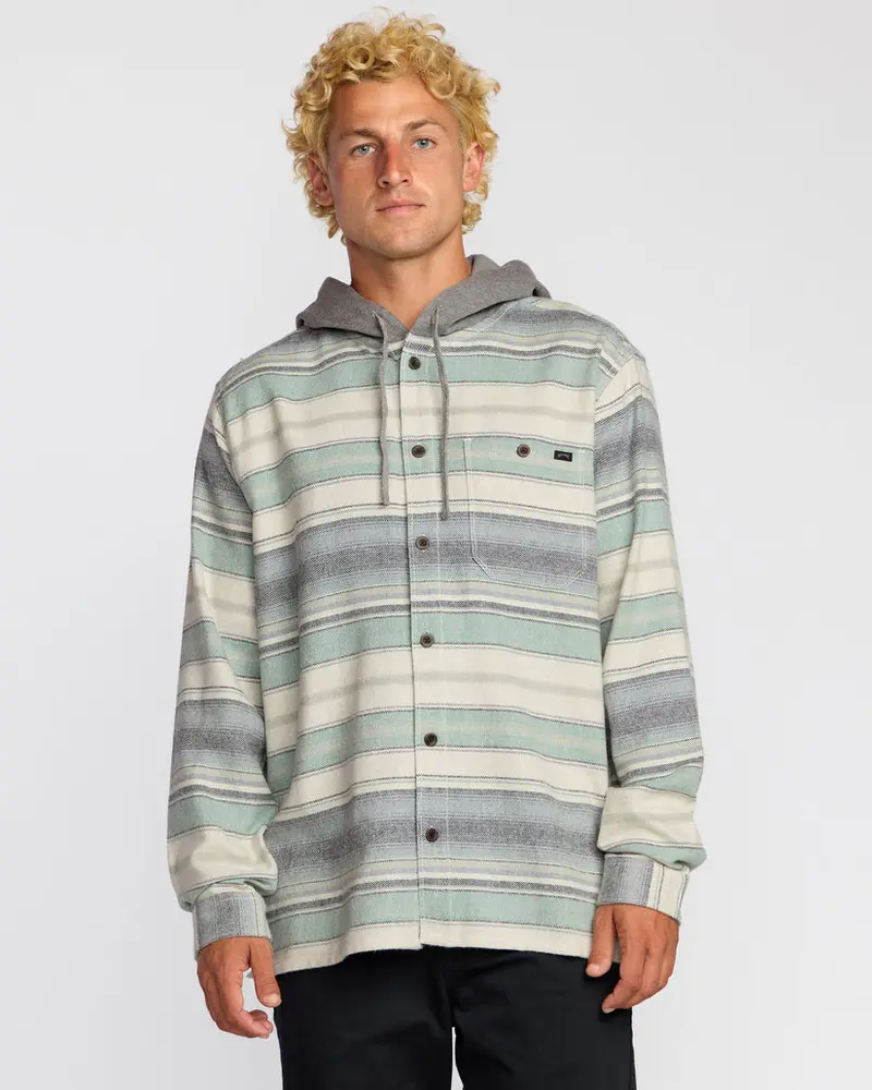 Billabong Baja Flannel Long Sleeve Shirt – Oatmeal 1