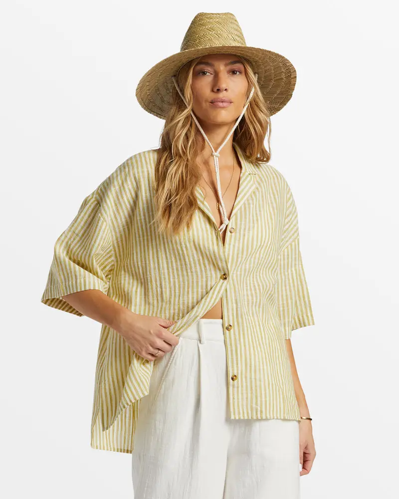 Billabong Beach Side Lightweight Cotton Shirt – Moss Joy 1