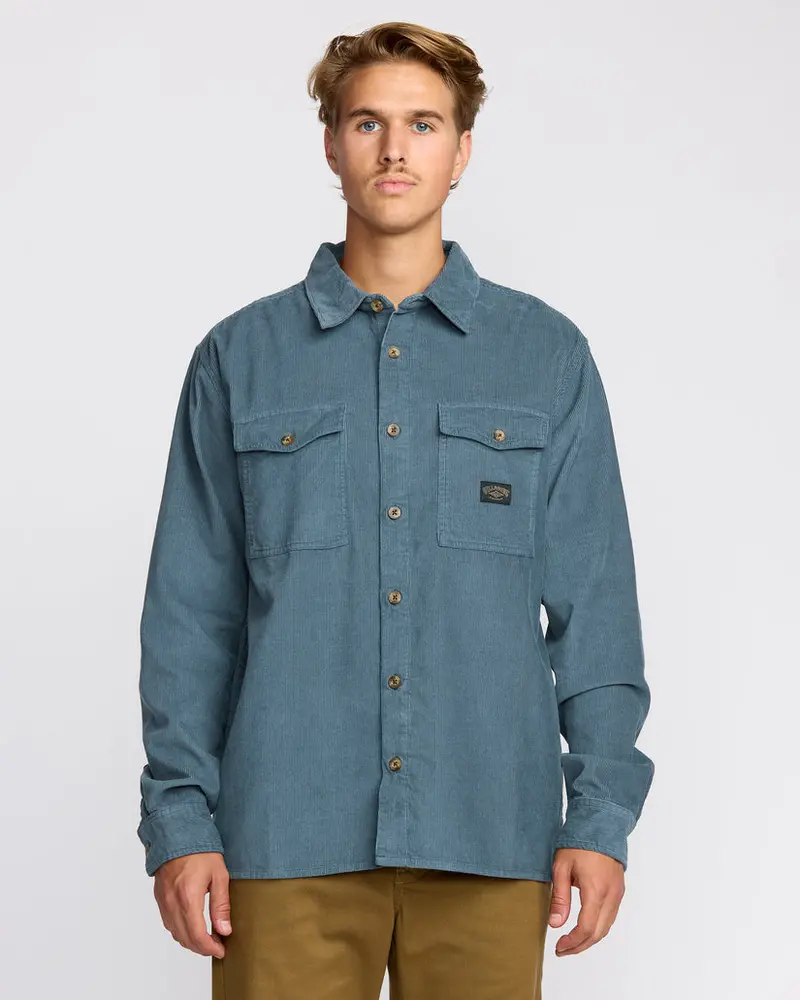 Billabong Bong Days Long-Sleeve Button-Up Shirt In Steel Blue 1