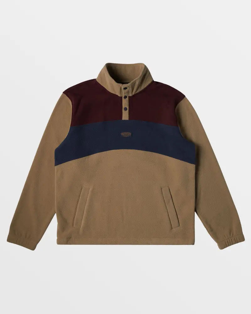 Billabong Boundary Mock-Neck Snap Jacket For Men In Dune 1