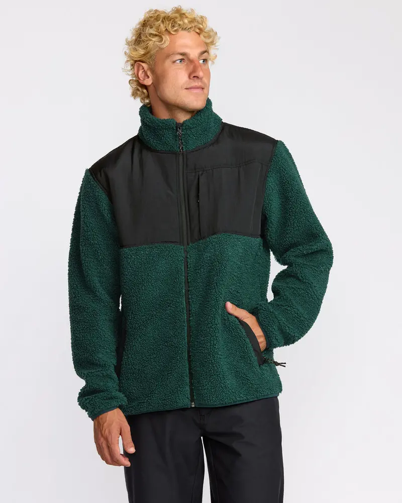 Billabong Boundary Summit Full-Zip Hoodie In Pine Green 1