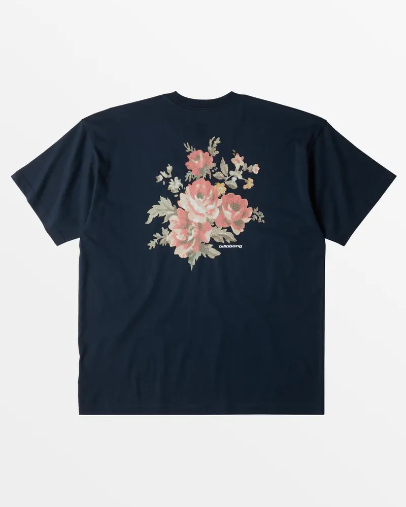 Billabong Bouquet Og Retro Tee In Navy 1