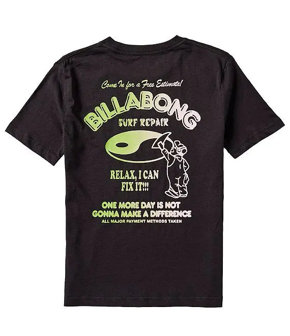 Billabong Boys' Relax Short-Sleeve Tee – Washed Black 1