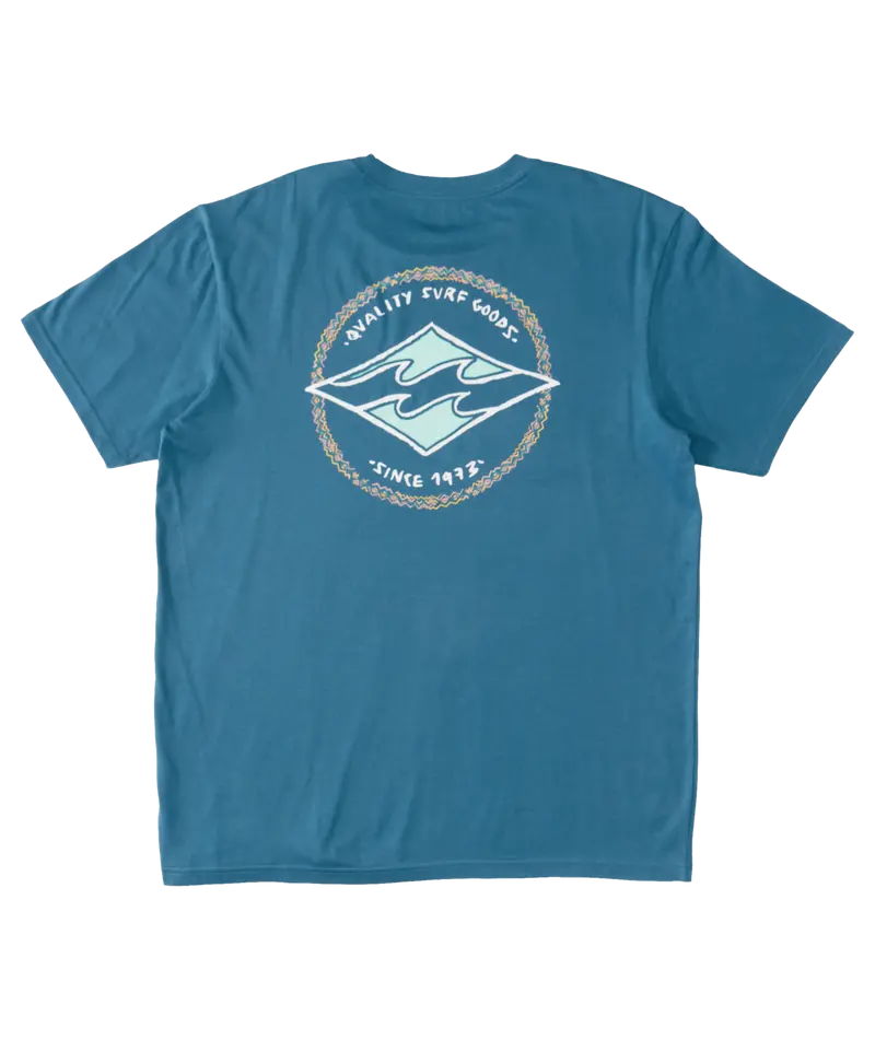 Billabong Boys’ Rotor Diamond Graphic T-Shirt – Blue Lagoon 1