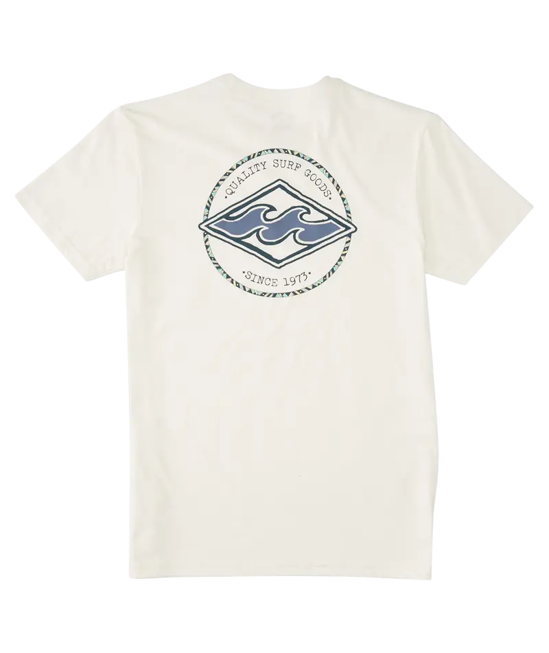 Billabong Boys' Rotor Diamond Print Tee – Off White 1