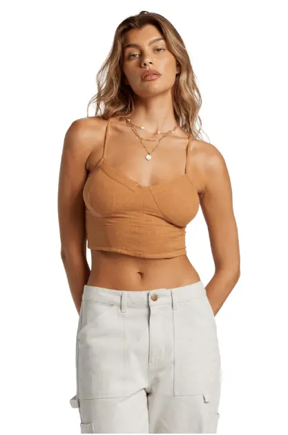 Billabong By The Sea Linen-Blend Shirt In Sandalwood 1