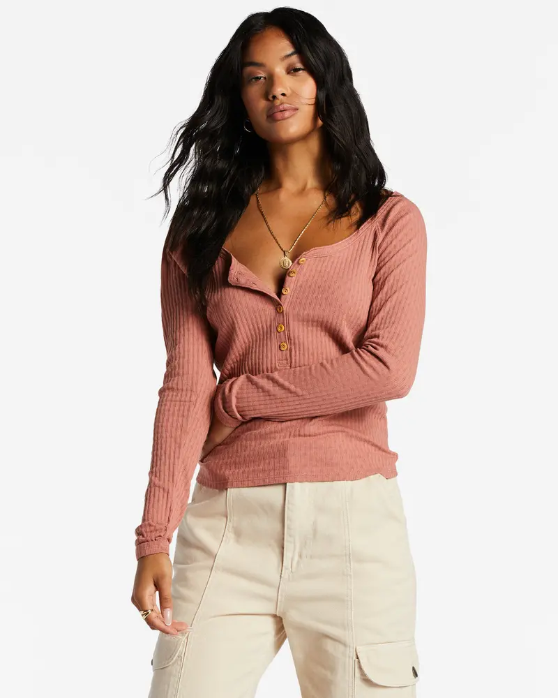 Billabong Call Me Layering Long-Sleeve Shirt In Sweet Tea Hue 1