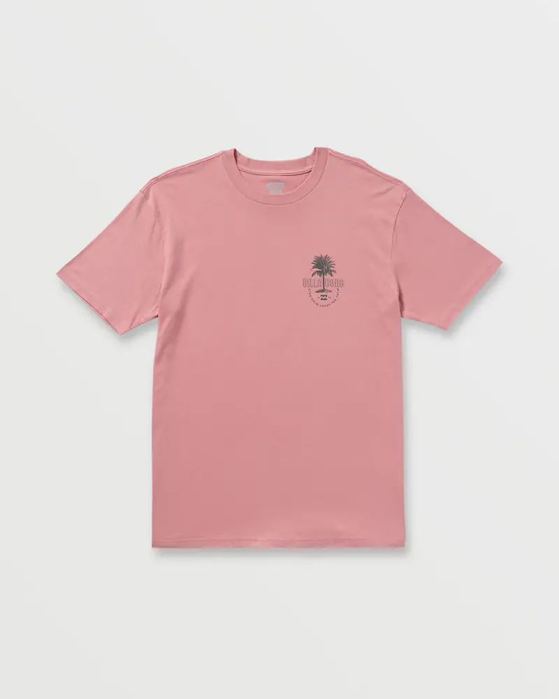 Billabong Calm Palm Premium Tee – Dusty Pink Shade 1