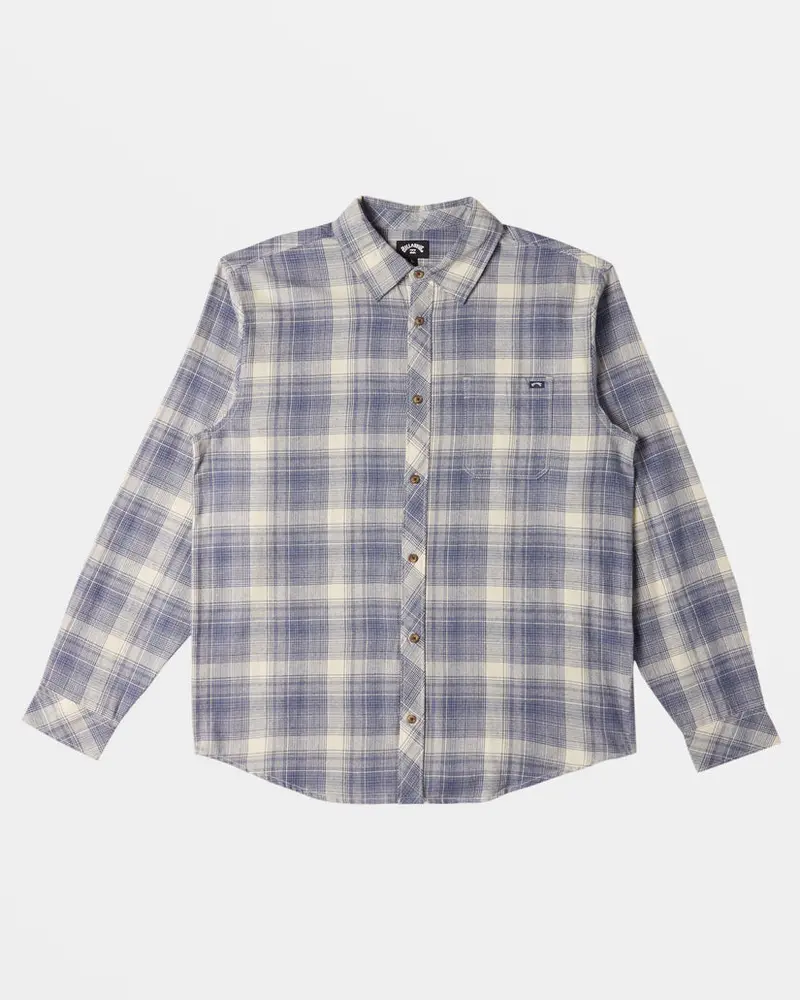 Billabong Coastline Long-Sleeve Flannel Shirt – Slate Blue 1