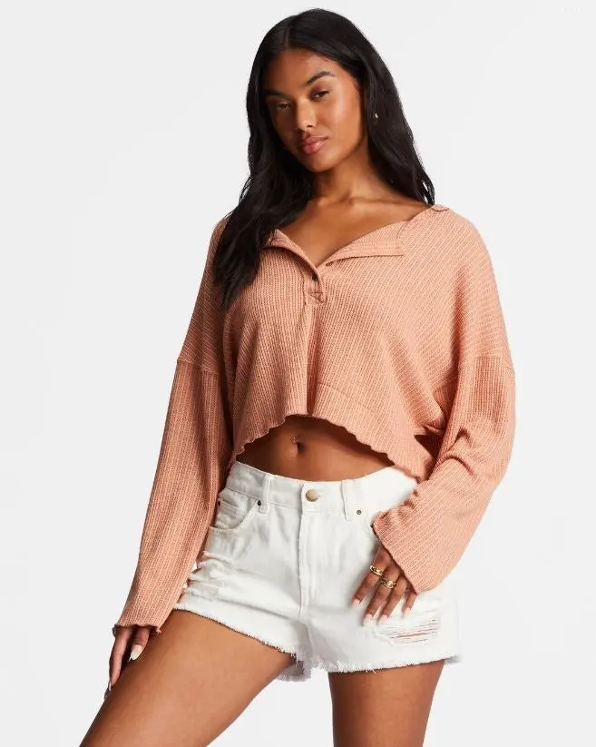 Billabong Come Again Relaxed Fit Long-Sleeve Shirt – Washed Brick 1