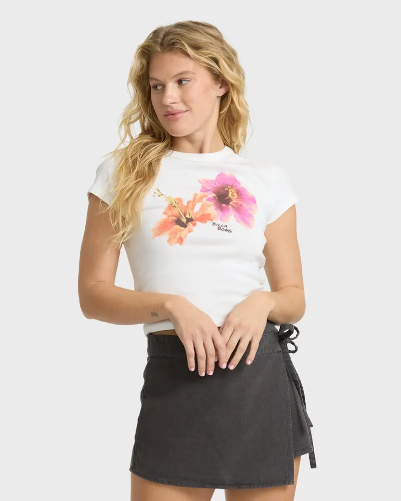 Billabong Cool Girls Only Graphic Tee – Salt Crystal 1