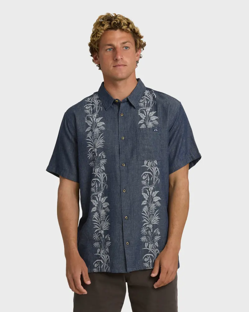 Billabong Cordoba Navy Short-Sleeve Shirt 1