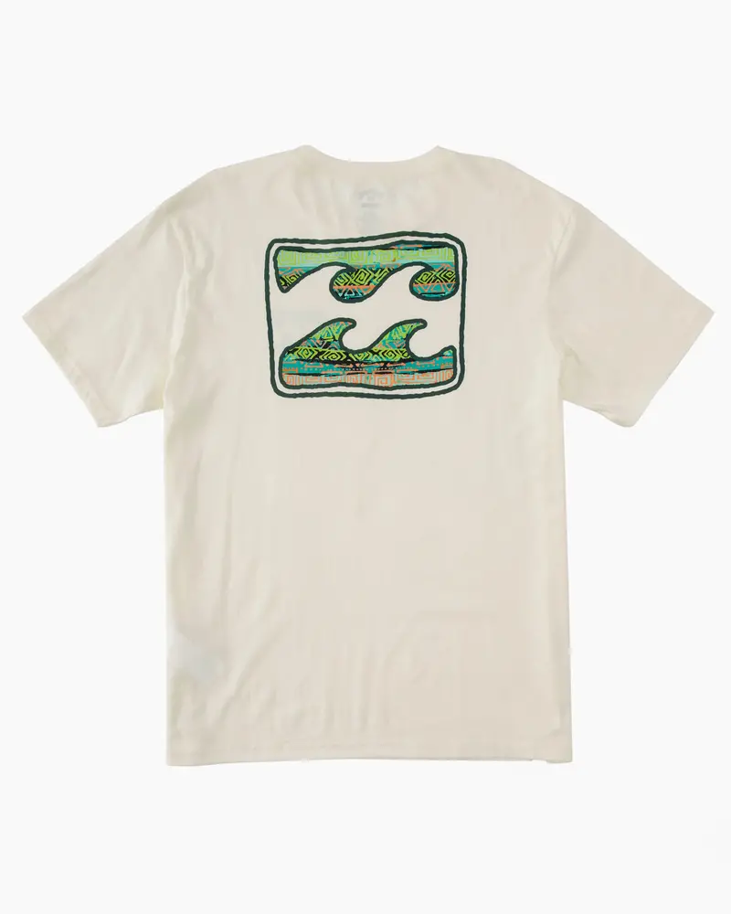 Billabong Crayon Wave Graphic Tee In Off-White 1