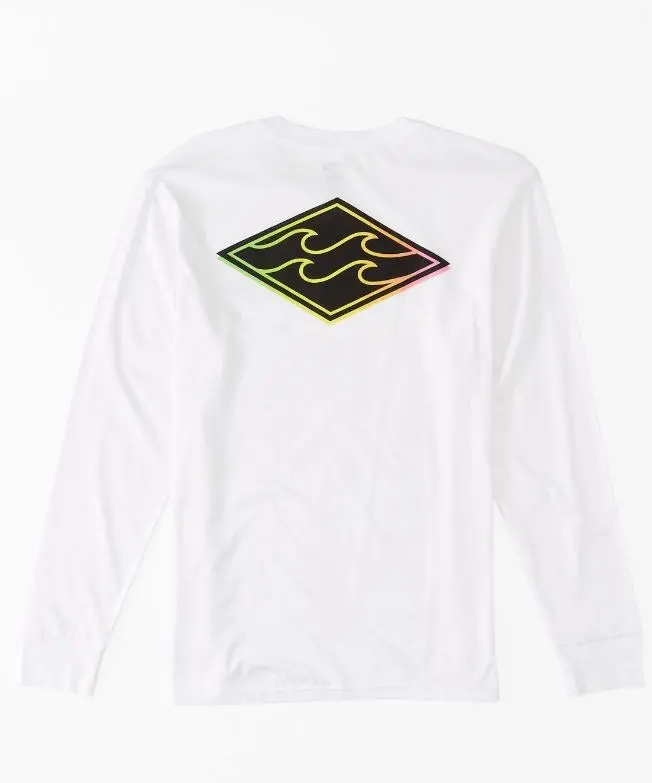 Billabong Crayon Wave Long-Sleeve T-Shirt In White 1