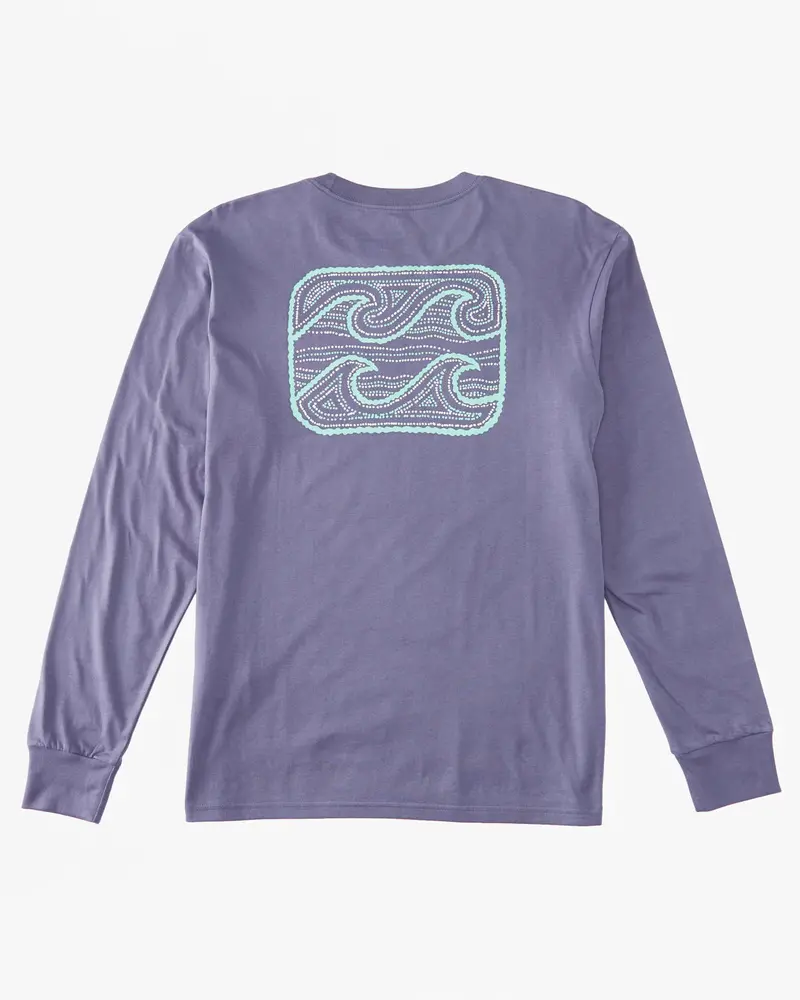 Billabong Crayon Wave Long-Sleeve Tee In Dusty Grape 1