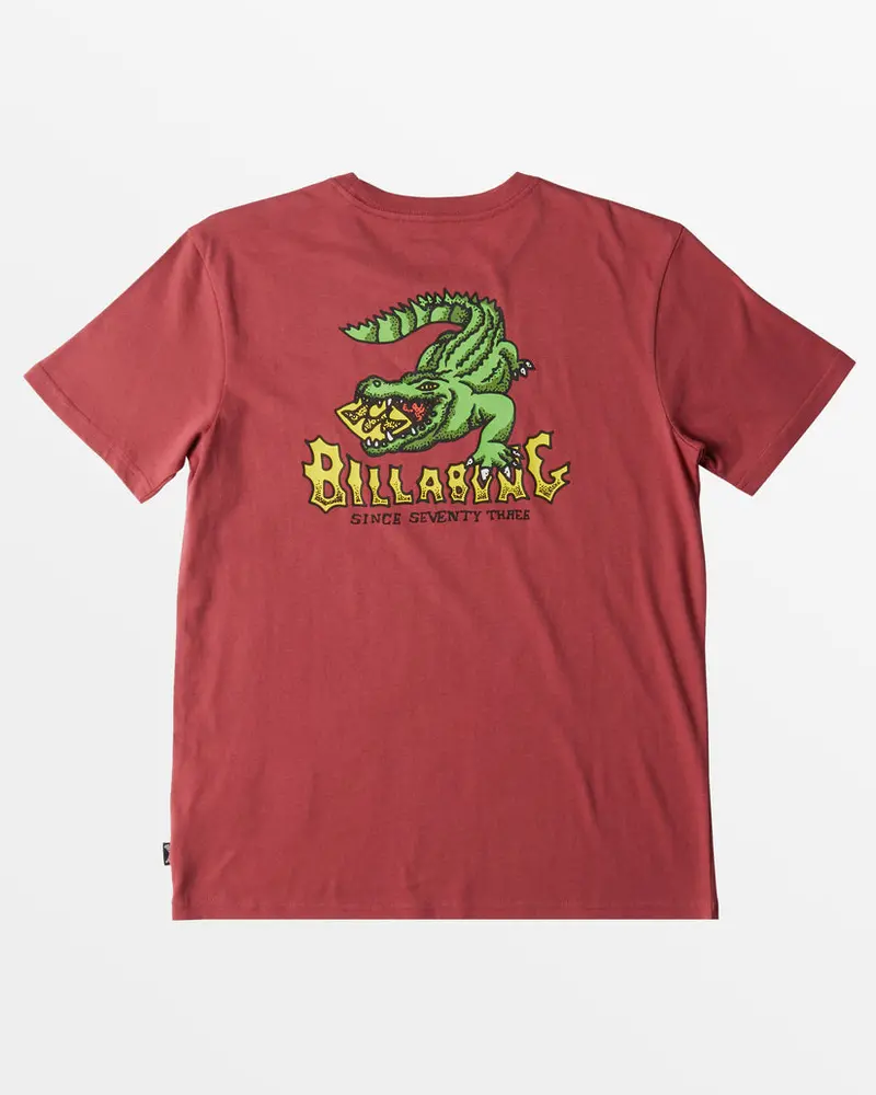 Billabong Croc Graphic Tee For Boys – Ruby Red 1