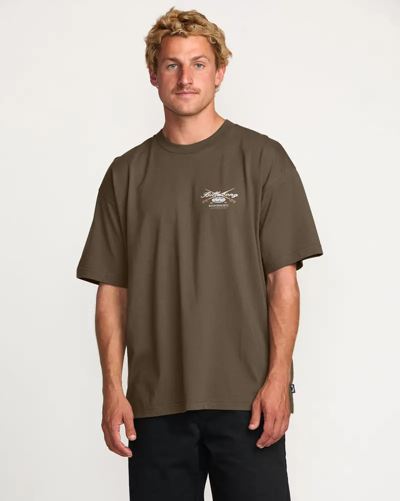 Billabong Crossboards Original Graphic T-Shirt – Brown 1