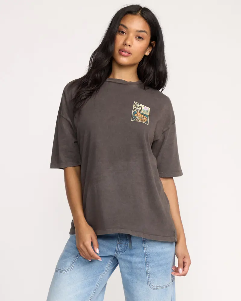 Billabong Daydream Away Graphic Tee In Off-Black 1