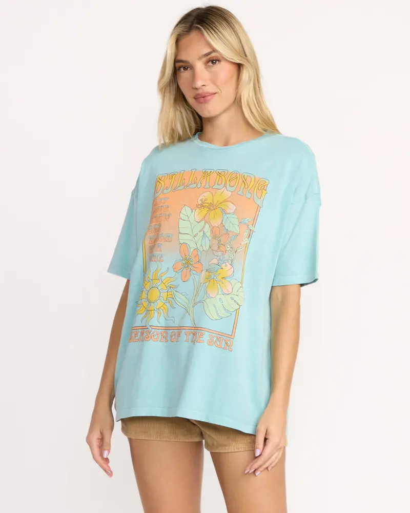 Billabong Daylight Blooms T-Shirt – Misty Blue Palette 1