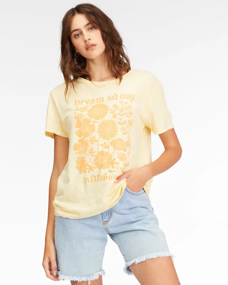 Billabong Dream All Day Soft-Knit Tee In Buttermilk 1