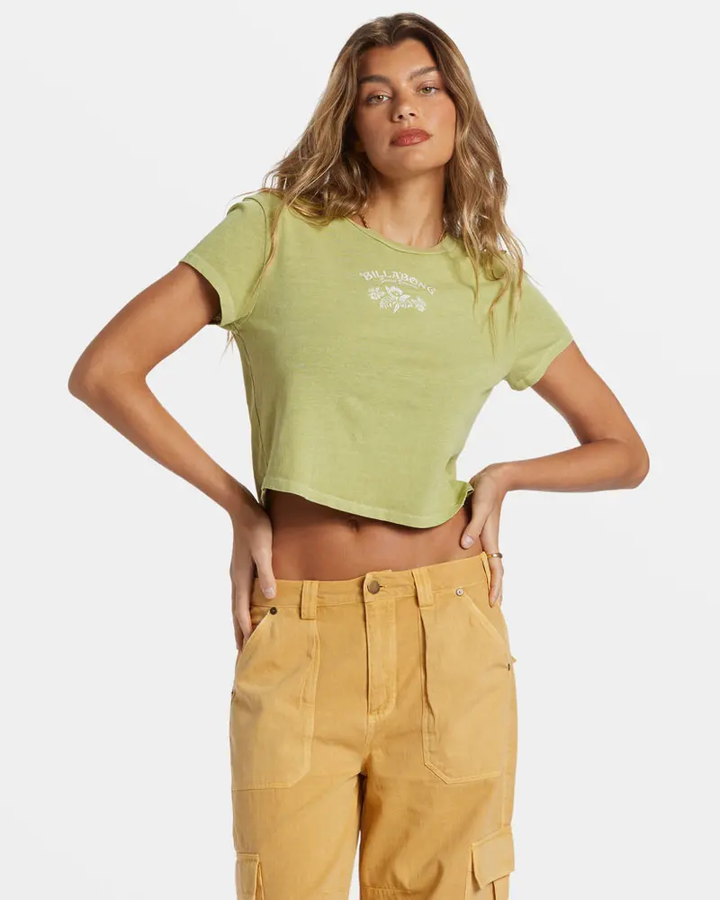 Billabong Dreamers Paradise Graphic Tee – Willow Green 1