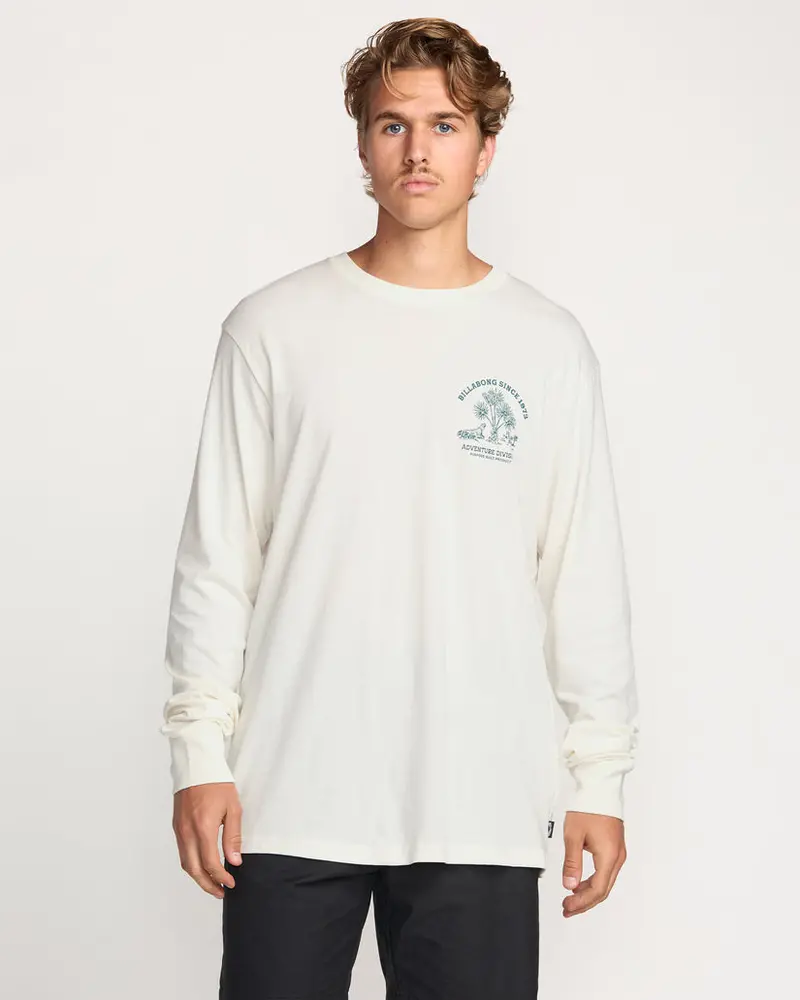 Billabong Dusty Road Adiv Long-Sleeve Tee – Off White 1