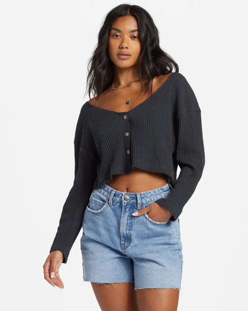 Billabong Easy As Long-Sleeve Shirt – Black Sands 1