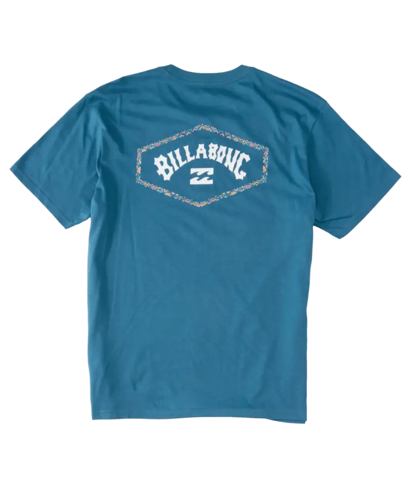 Billabong Exit Arch Printed Tee In Blue Lagoon 1