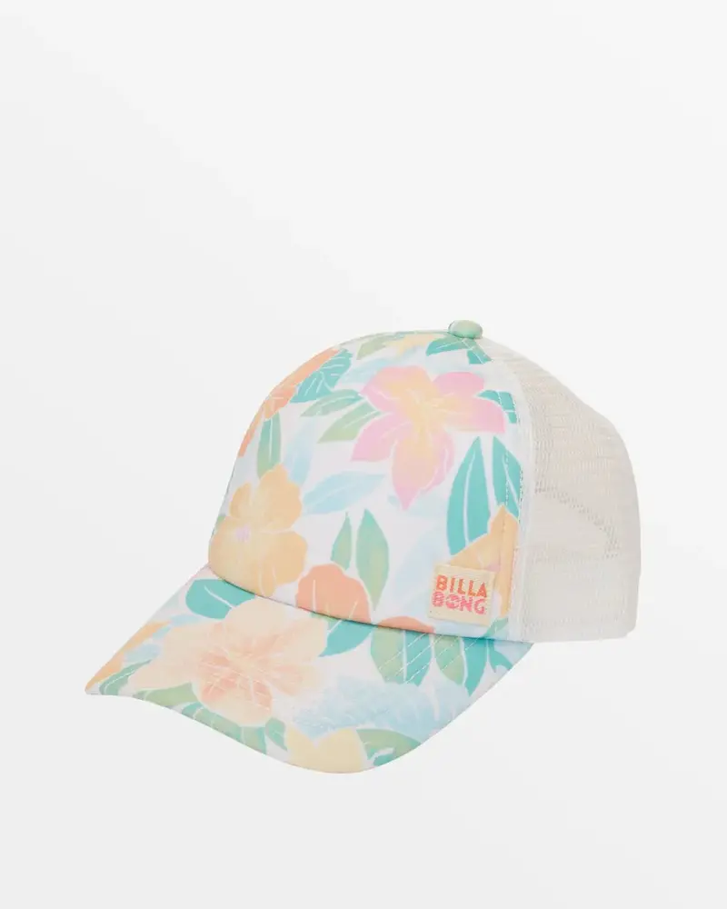 Billabong Girls’ Shenanigans Bucket Hat – Green Tropics 1