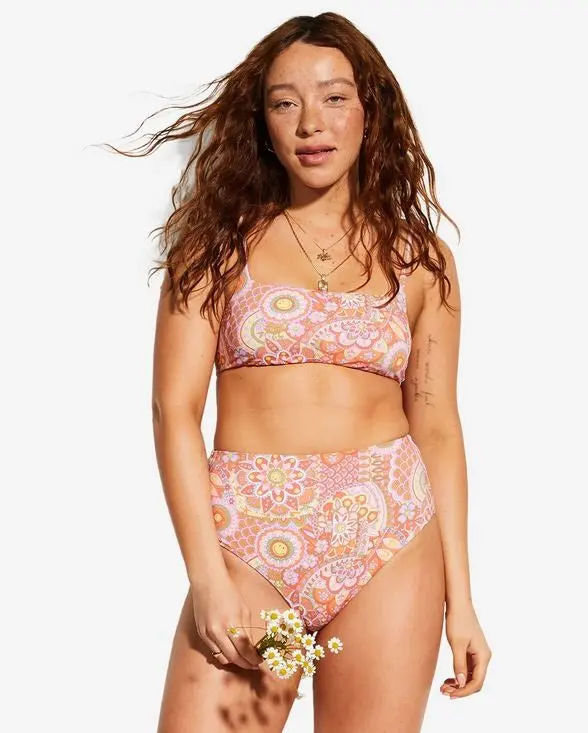 Billabong Good Times Zoe Cropped Top In Multi-Color Print 1