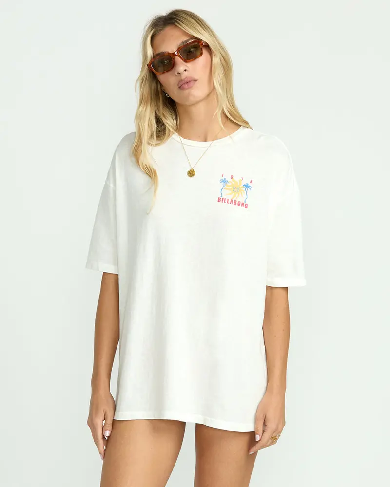 Billabong Hot Haze Graphic T-Shirt – Salt Crystal 1