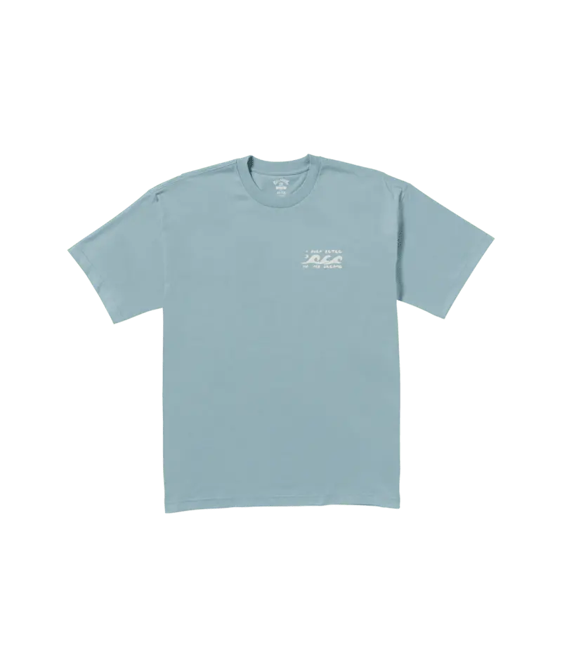 Billabong I Surf Better In My Dreams Tee – Washed Blue Humor Tee 1