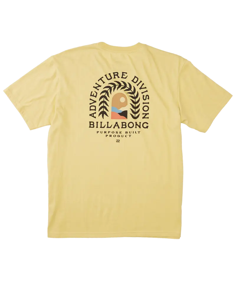 Billabong Ingress Textured Tee In Light Dijon 1