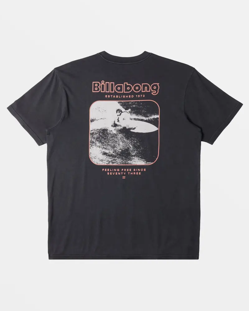 Billabong Layback Washed Black Cotton T-Shirt 1