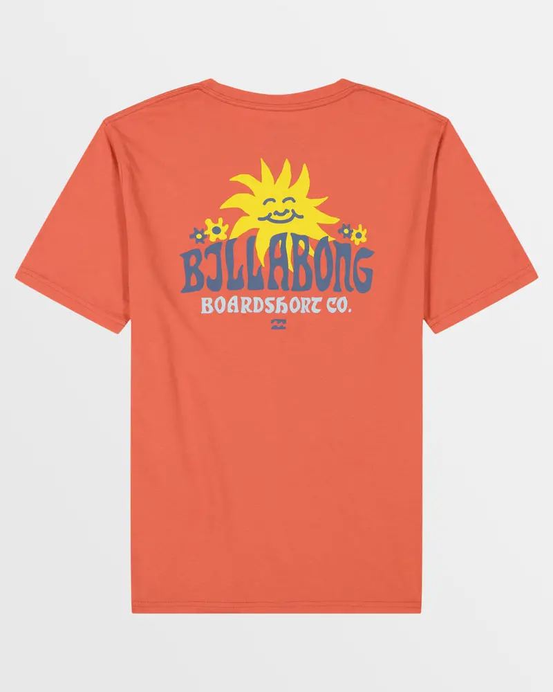 Billabong Little Boys' Lounge Short-Sleeve Tee – Washed Red 1