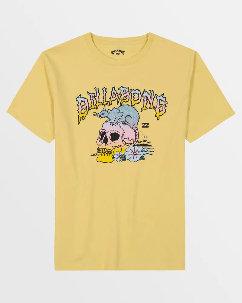 Billabong Little Boys' Rat Skull Graphic T-Shirt In Papaya 1