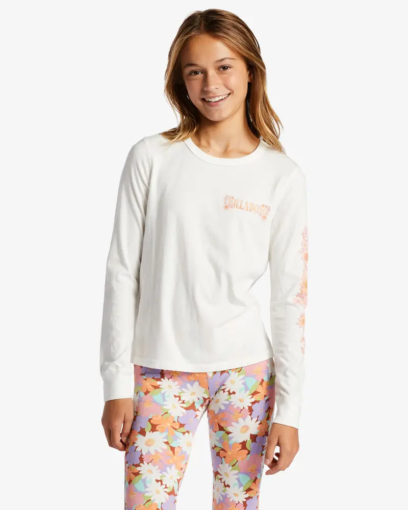 Billabong Love Blooms Long-Sleeve T-Shirt In Salt Crystal 1