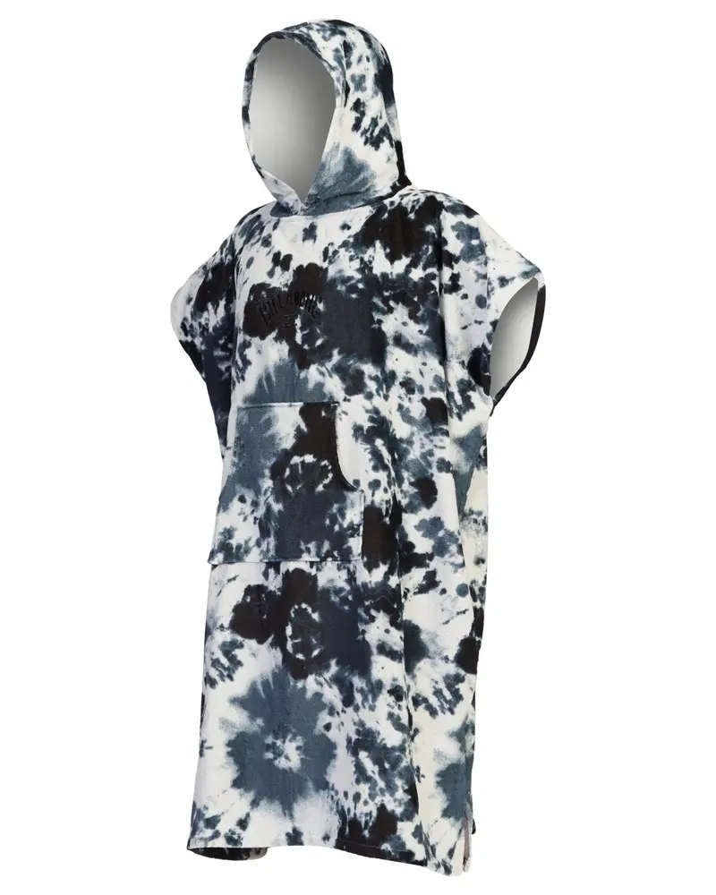 Billabong Men’S Hooded Towel Poncho – Pro Tie-Dye Design 1