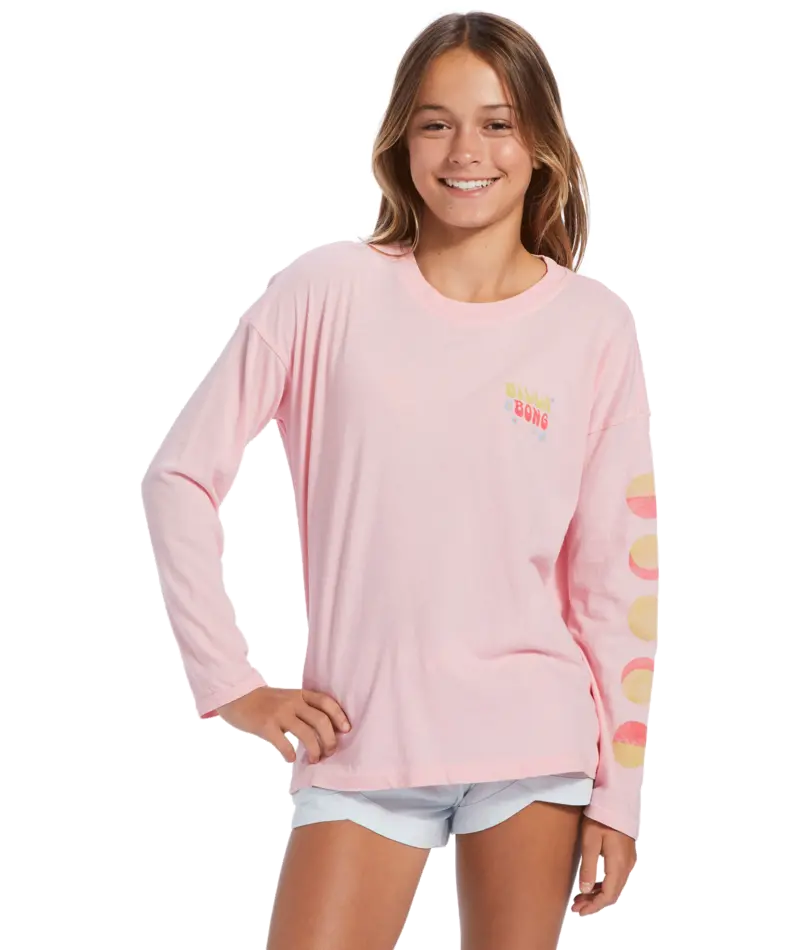 Billabong Morning Waves Long-Sleeve Tee In Soft Pink 1